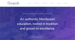 Desktop Screenshot of chesapeakemontessorischool.com
